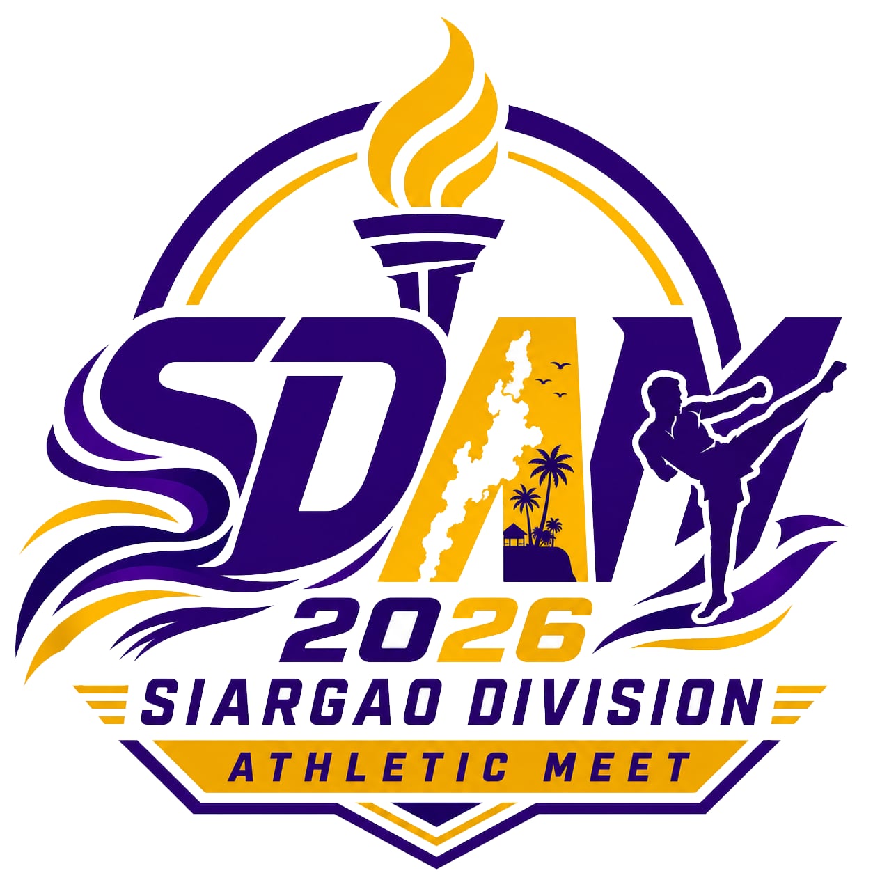 SDAM 2026 Siargao Division Athletic Meet logo